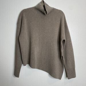Nap Loungewear Women's Size M Wool Slant Sweater Tan